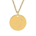 thumbnail image 3 of Collier en Acier Titane Serti de Diamants Mode 12 Constellations Bijoux, 3 of 9