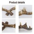 thumbnail image 3 of Vintage Deer Antlers Wall Hook Mounted Clothes Hanger Coat Rack Key Holder for Decorative B, 3 of 7