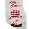 thumbnail image 2 of Holiday Christmas Patterned Linen Hanging Stocking (Snowman, 1-Piece), 2 of 3