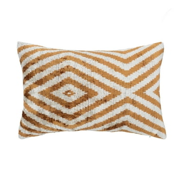 Tibet Silk Velvet Ikat Pillow, 16" X 24" Case Only