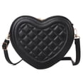 thumbnail image 1 of Bolsos cruzados de PU a la moda bolso grande de hombro con patrón rómbico bolso de corazón de amor, 1 of 9
