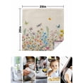 thumbnail image 4 of Colorful Floral Cloth Napkins Set of 6 Reusable Dinner Napkins, Farmhouse Country Dragonfly Butterfly Flower Cocktail Napkin Washable Table Napkins for Wedding/Holiday Party/Baby Shower 20"x20", 4 of 7