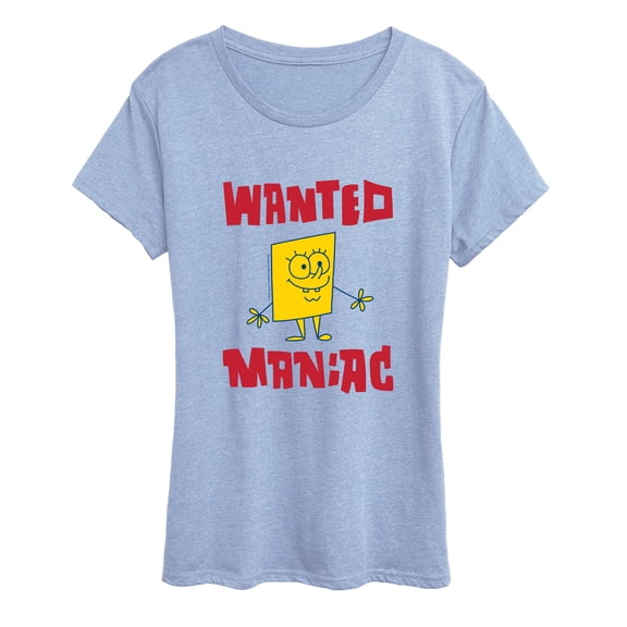 SpongeBob SquarePants - Wanted Maniac Short Sleeve Graphic T-Shirt