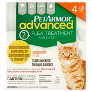 PetArmor Advanced 2 Flea Treatment for Medium Cats, 4 Monthly Treatments