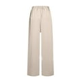 thumbnail image 4 of Levmjia Womens Pants High Waisted Wide Leg Cotton Stretchy Comfy Casual Lounge for Plus Size Soft Breathable Workout Yoga Travel S-XXL, 4 of 8