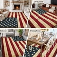 thumbnail image 5 of 6'x9' Area Rugs, American Flag Indoor Outdoor Area Rug for Living Room Bedroom, Vintage Red BlueUSA Flag Washable Bathroom Rugs Kitchen Floor Carpet Mats Home Decor Aesthetic, 5 of 8