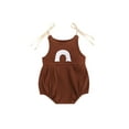 thumbnail image 2 of goowrom Baby Romper, Rainbow Patterns U-Neck Sleeveless Bodysuit, 2 of 7