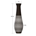 thumbnail image 2 of 39-Inch Tall Standing Designer Floor Vase - Durable Artificial Rattan - Elegant Two-Tone Dark Brown Finish - Ideal Decor Accent for Living Room, Bedroom, Entryway - Stylish Home Decor Statement Piece, 2 of 6
