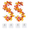 thumbnail image 3 of 2 Pack Fall Maple Garland - 5.8ft/Piece Artificial Fall Foliage Garland Light  Colorful Autumn Decor for Home Wedding Party (CabinaHome Mixed Color), 3 of 5