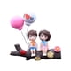 thumbnail image 5 of Decoración de coche, estatua de figura, pareja de besos parejas de dibujos animados lindos, figuritas de figuras de acción, para regalo para mujeres Tenedor de árbol lindo Soledad Decoraciones para salpicadero de coche, 5 of 10