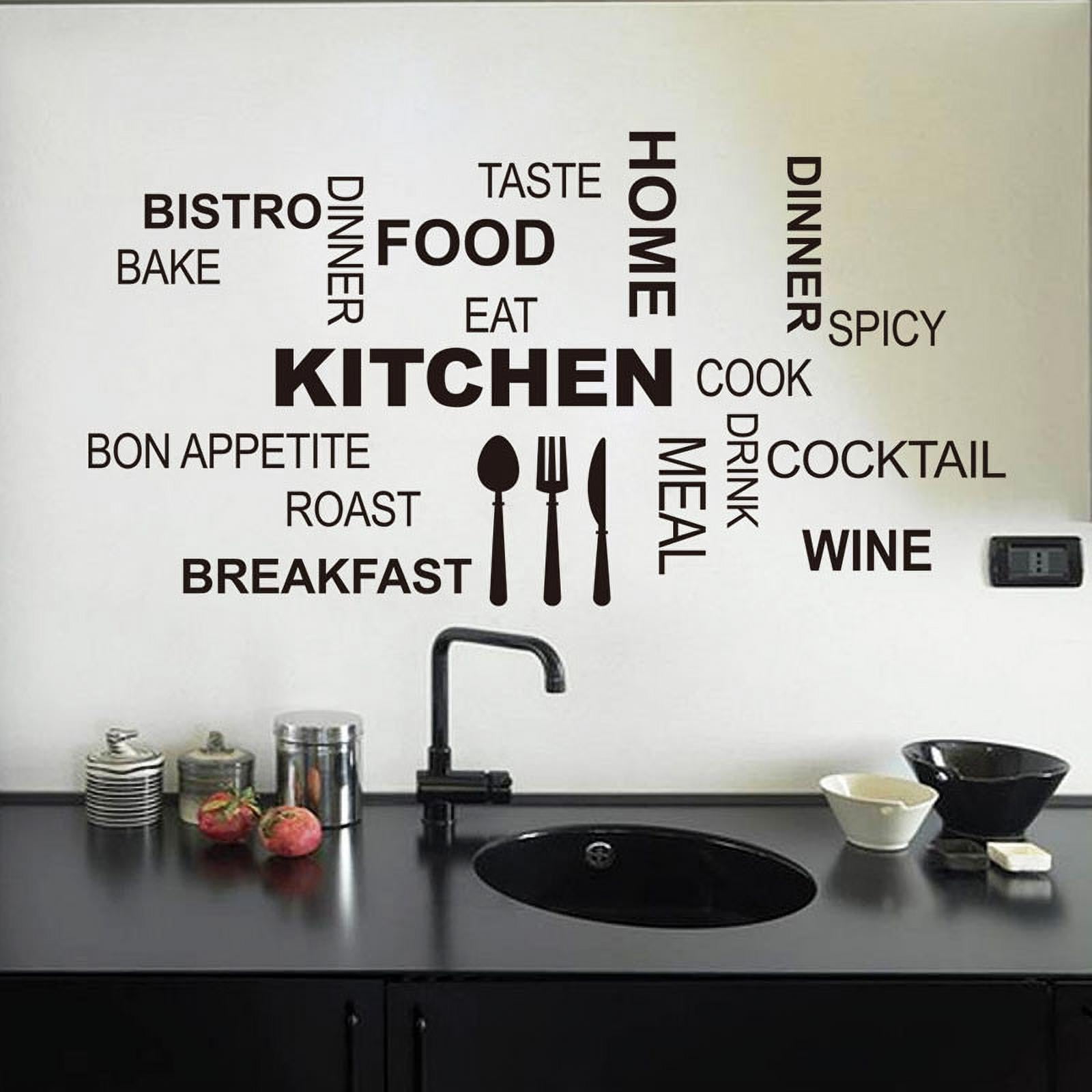 KITCHEN WALL QUOTES Removable Home Wall Transfer Interior Vinyl art Decal x59 