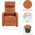 thumbnail image 5 of FDW Recliner Chair for Living Room Furniture Home Theater Seating Glider Chairs Modern Wingback Single Sofa PU Leather with Footrest (Tan), 5 of 6