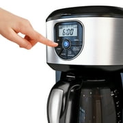 BLACK+DECKER 12-Cup* Programmable Coffeemaker, Black/Stainless Steel, CM4000S