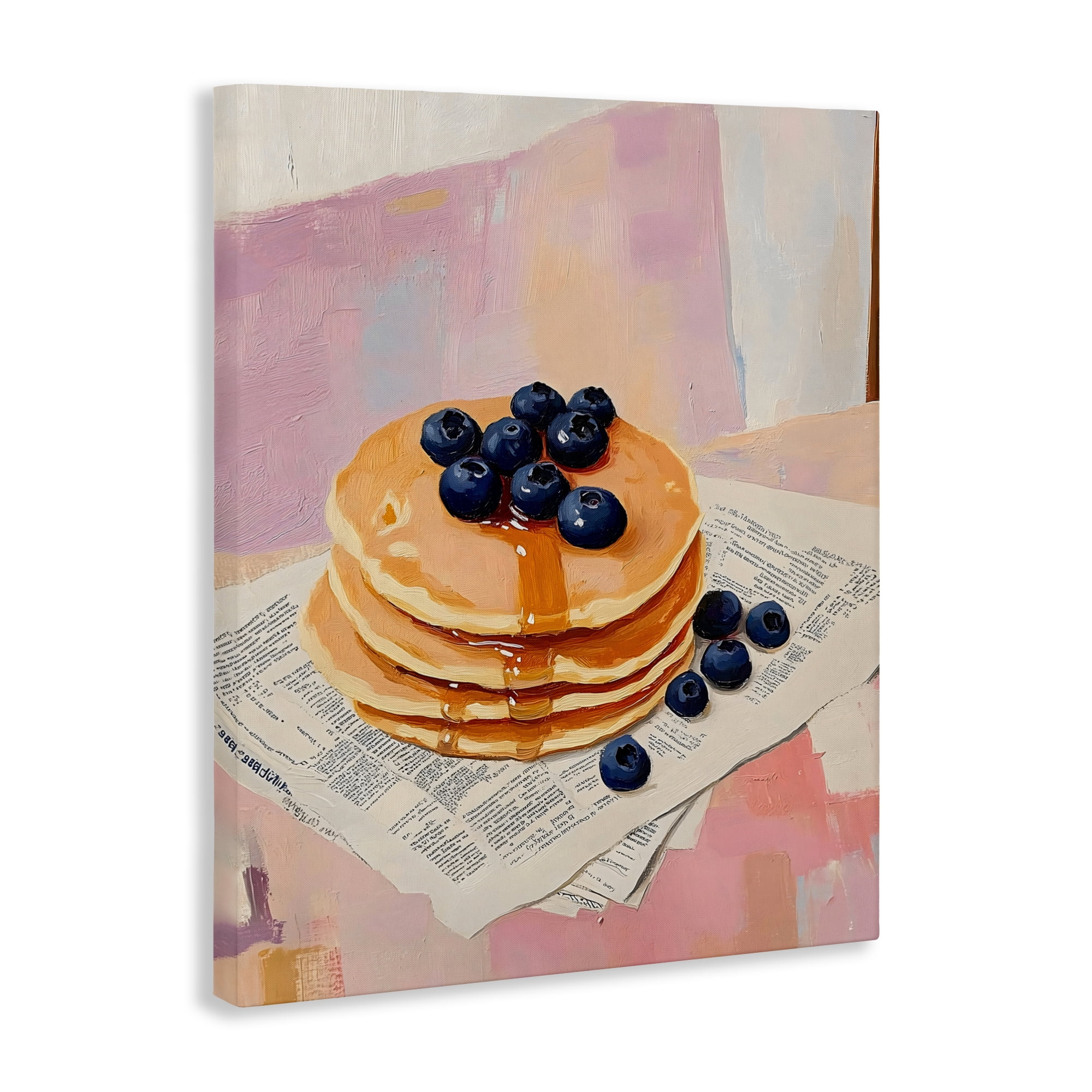 Stupell Industries Blueberry Pancakes with Syrup Canvas Wall Art, design by The Prints Vibe