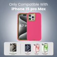 thumbnail image 6 of Compatible with iPhone 15 Pro Max Case, Heavy Duty Defender 3-Layer Rugged Shockproof Drop Protective Cover, Strong Durable Phone Cases for iPhone 15 Pro Max 6.7 Inch Display (Rose/Lime), 6 of 14