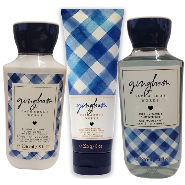 Bath and Body Works Shea Butter Vitamin E Gingham 24H Moisture Body
