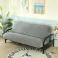 thumbnail image 4 of OctoRose Twin Size 39x75x8inch 3 Side Zipper Micro Suede Futon Cover Sofa Daybed Mattress Slipcover Couch Protector (Grey), 4 of 4