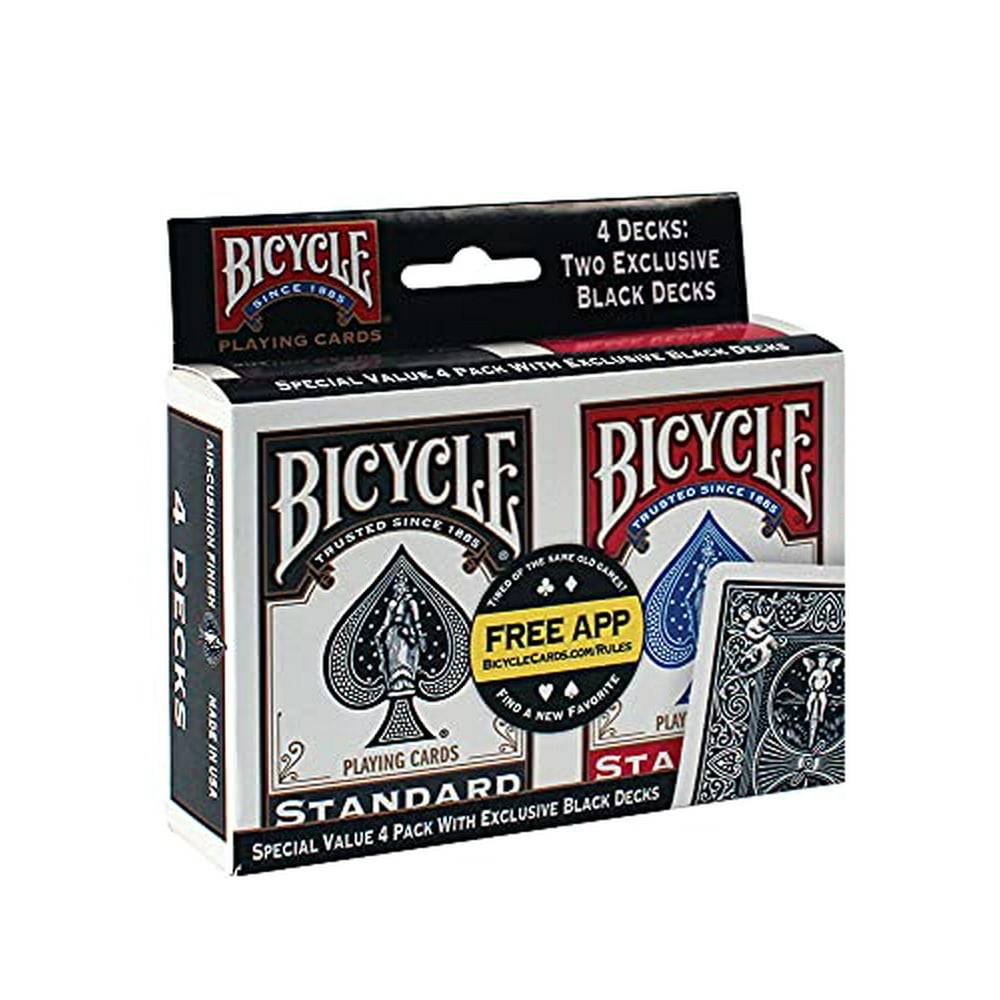 Bicycle Playing Cards Poker Size 4 Pack