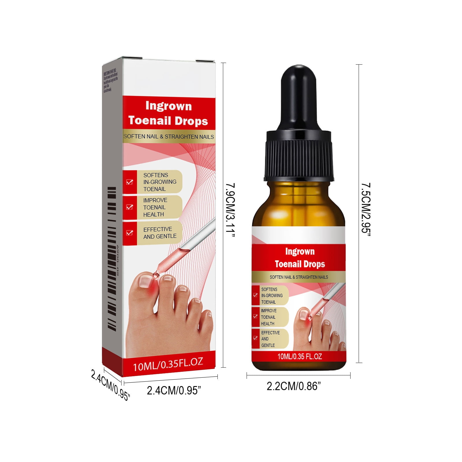 Alvantor Ingrown Toenail Essence Moisturizing Nail Care Oil for Damaged Toenails, 10ml