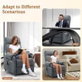 thumbnail image 5 of Korser Power Small Recliner Chair for Small Spaces with Wheels and USB Ports for Living Room,Charcoal Gray, 5 of 8