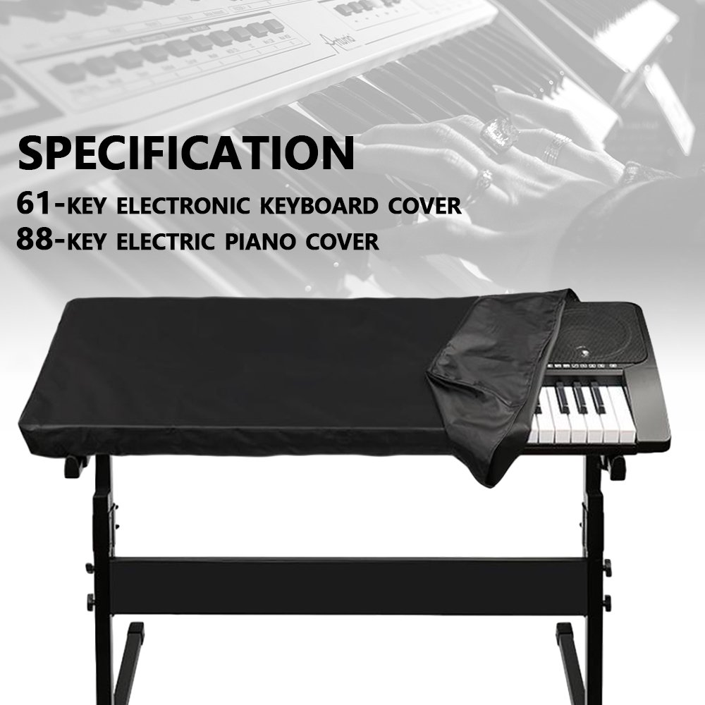Housse De Protection Pour Clavier 61 Touches | Tissu Oxford Imperméable | Cordon De Serrage Réglable | Noir | Piano Numérique, Synthé - 4