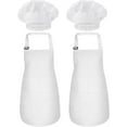 thumbnail image 1 of 2 Pack Kids Chef Apron and Hat, Adjustable Kitchen Cooking Apron with Two Pockets for Girls Boys, 1 of 7