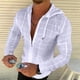 thumbnail image 3 of Camiseta de manga larga con cremallera para hombre, camiseta con capucha y cordón, camisetas casuales con capucha para hombre, camisetas de moda para hombre, grado profesional, 3 of 6