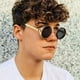 thumbnail image 4 of Gafas de sol polarizadas para hombre de 1 pieza, protección UV, tonos góticos redondos para mujer, marco redondo de metal Vhermosa, 4 of 4