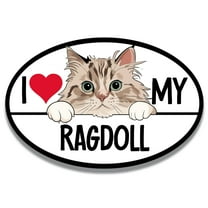 Magnet Me Up I Love My Ragdoll Cat Breed Car Magnet Decal, 4x6 inches Magnet