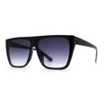 thumbnail image 1 of Inset Lens Square Flat Top Plastic High Temple Sunglasses Black Smoke, 1 of 4