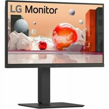LG 24BA850-B 24 Class Webcam Full HD LCD Monitor - 16:9 - Textured Black" 24BA850B
