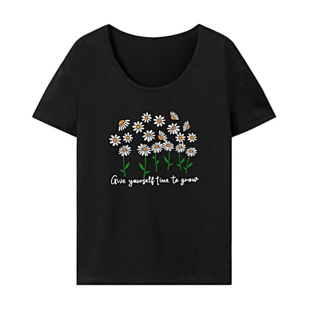 Camiseta para Mujer, Camiseta Básica, Camiseta Ligera de Cuello Redondo para Vacaciones Y Camping. S