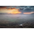 thumbnail image 2 of Jaynes Gallery 18x13 Gold Ornate Wood Framed with Double Matting Museum Art Print Titled - USA-West Virginia-Davis Fog over stream in valley at sunrise, 2 of 4