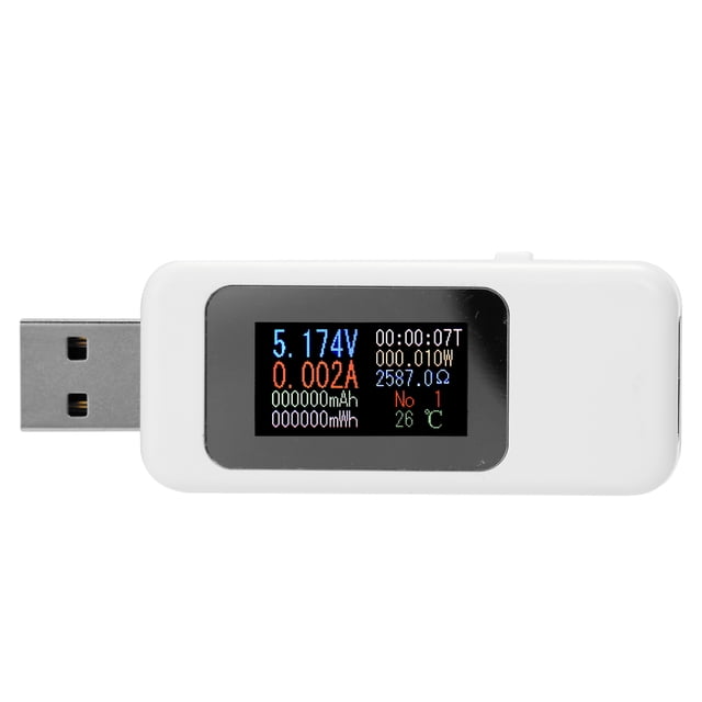 Amdohai Digital Color LCD Display Screen USB Tester Voltage Current Tester USB Recharger Tester Power Meter Timing Ammeter