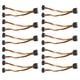 thumbnail image 1 of Adaptador de corriente SATA de 10 Uds., 15 pines, 1 macho a 2 hembra, conector de ángulo recto, cable de alimentación para transferencia de carga de datos, 1 of 5