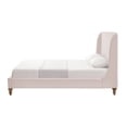 thumbnail image 5 of Rustic Manor Bree Tufted Linen Queen Size Bed Frame, No Box Spring Needed, Pink, 5 of 10