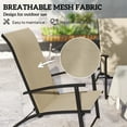 thumbnail image 3 of Outsunny Folding Patio Chairs Set of 2, Portable Outdoor Dining Chairs with High Back, Armrests, Beige, 3 of 9