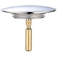 thumbnail image 1 of Tapón para bañera, Ø 70 mm, con doble junta, regulable en altura, tapón para bañera universal, tapa para lavabo, de latón templado con acabado cromado, desagüe para bañera inoxidable, de una sola pie, 1 of 5