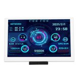 Écran de température informatique, multifonctionnel 360 Rotation de degré 5in Moniteur de temps d'ordinateur pour bureau