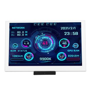 Écran de température informatique, multifonctionnel 360 Rotation de degré 5in Moniteur de temps d'ordinateur pour bureau