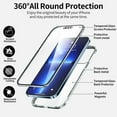thumbnail image 3 of ELEHOLD for iPhone 15 Plus 6.7 inch Privacy Case, Anti-Peeping Double Metal Side Clear Tempered Glass Privacy Screen Protector Anti-Fall Shockproof Powerful Magnetic Case for iPhone 15 Plus,Black, 3 of 6