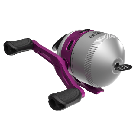UPC: 0032784636540 | Zebco 33 Spincast Fishing Reel Size 30 Reel Changeable Right- or Left-Hand Retrieve Built-In Bite Alert Durable All-Metal Gears Pre-Spooled with 10-Pound Zebco Cajun Fishing Line Silver/Pink