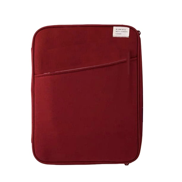 Bolsa de manga para tableta Sonducket a prueba de golpes organizador de Cable de carga almacenamiento color vino tinto 11 pulgadas