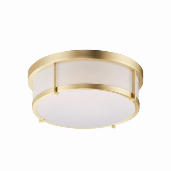 10273WTSBR-Maxim Lighting-Rogue - 16W 1 LED Flush Mount-5 Inches Tall and 13 Inches Wide-Satin Brass Finish