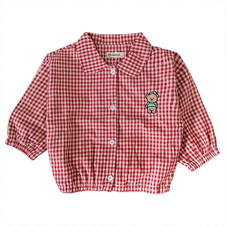 

kpoplk Baby Coat Toddler Baby Boys Basic Denim Jacket Long Sleeve Jean Coat Button-Ripped Denim Outwear Top Fall Winter Outfit(Red)