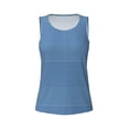 thumbnail image 4 of Gaeub Blue Gingham Women's Workout Tank Tops Lightweight Sleeveless Shirts for Women for Athletic Running Tennis Yoga - Large, 4 of 9