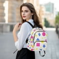 thumbnail image 6 of FORMRS Mini Backpack Purse for Women Travel Daypack Casual Shoulder Bag, Yellow Retro Round, 6 of 7