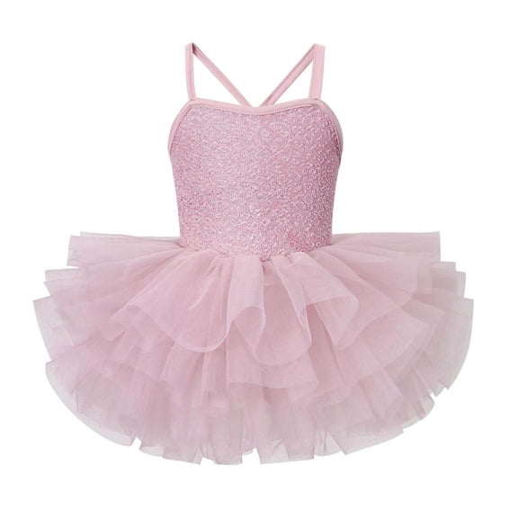 Bxsruta Girls Sleeveless Mesh Dance Jumpsuit for Ballet Practice Toddler Performance Romper