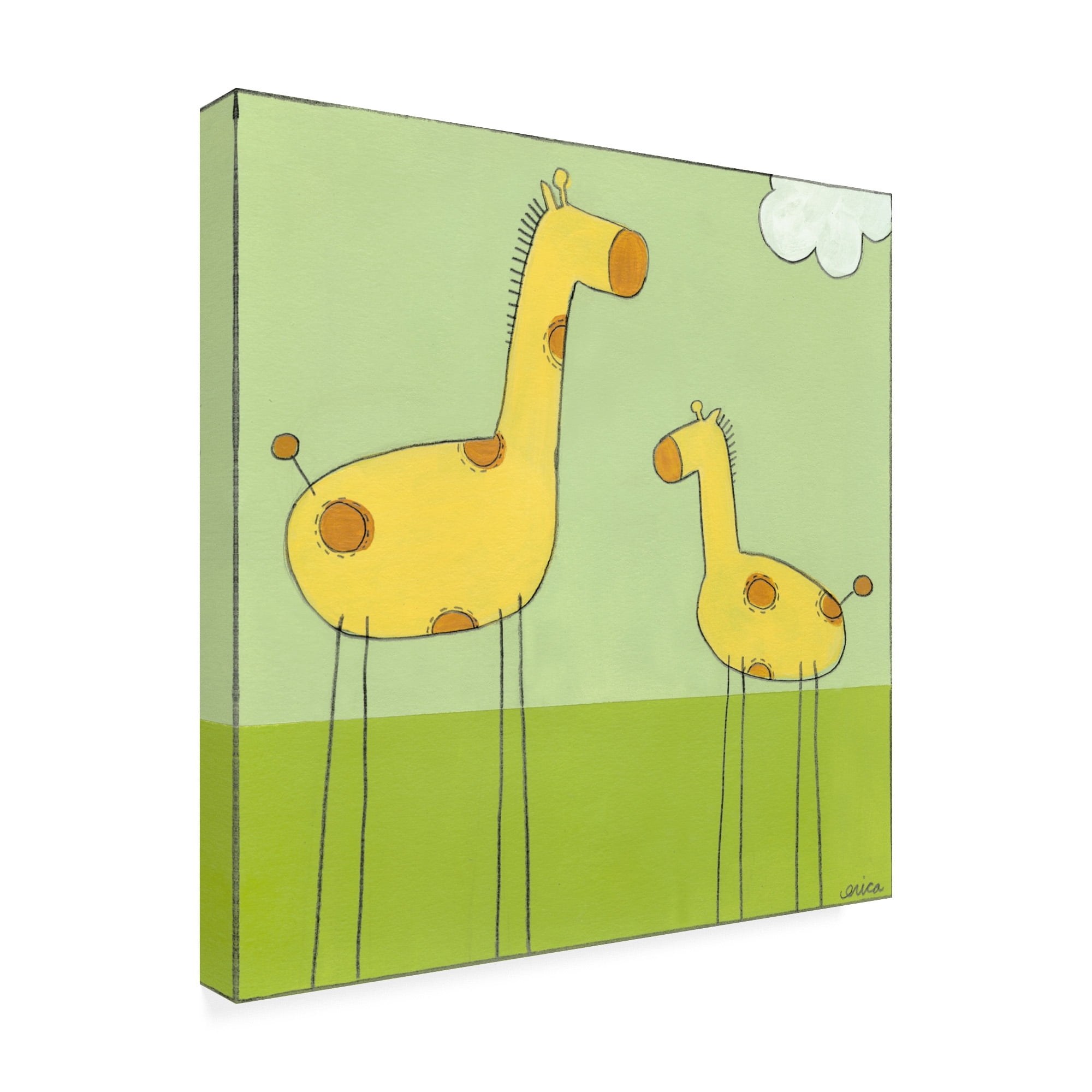 Trademark Fine Art 'Stick leg Giraffe I Childrens Art' Canvas Art by June Erica Vess