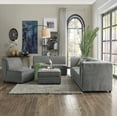 thumbnail image 4 of Sillón Modular Yardlio sin Brazos en Terciopelo Gris Reversible, 4 of 4